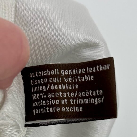 Danier White Genuine Leather Pencil Skirt Size 4 - Picture 10 of 10